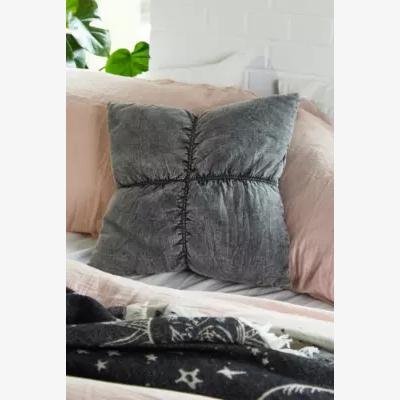Urban Outfitters Charcoal Acid Wash Pinched Cushion - Grey ALL at Urban Outfitters
