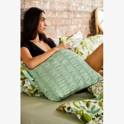 Urban Outfitters Sage Cinched Cushion - Light Green ALL at Urban Outfitters