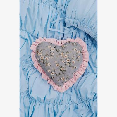 Urban Outfitters Heart Floral Velvet Cushion 40cm x 40cm at Urban Outfitters
