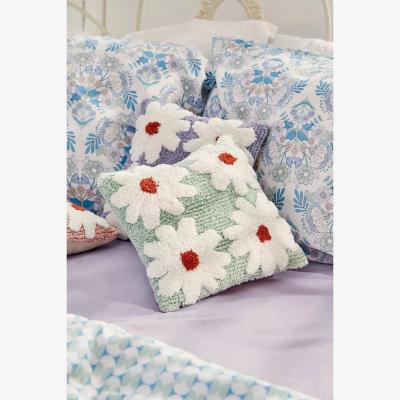 Urban Outfitters Urban Outfitters Mini Sage Daisy Tufted Cushion - Light Grey ALL