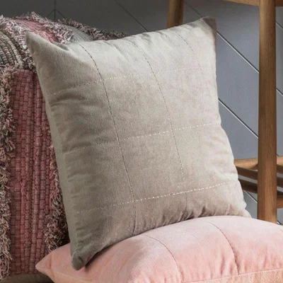 Woods Furniture Kirkby Natural Velvet Cushion