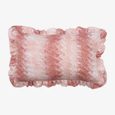 Wolf & Badger Pink / Purple Azure Main Plaster Pleated Cushion Wildmore