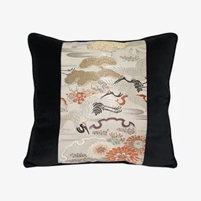 Wolf & Badger Neutrals Vintage Obi Crane Pillow One Size Smithhönig