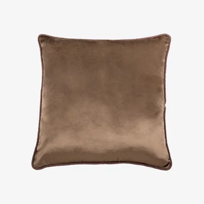 Wolf & Badger Fawn Brown Velvet Cushion Bivain