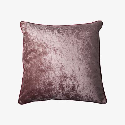 Wolf & Badger Pink / Purple Berry & Rose Taupe Velvet Cushion Bivain