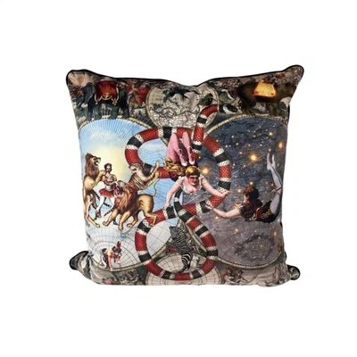 Wolf & Badger Le Cirque De Monde - Luxury Velvet Cushion One Size Myrtle & Mary
