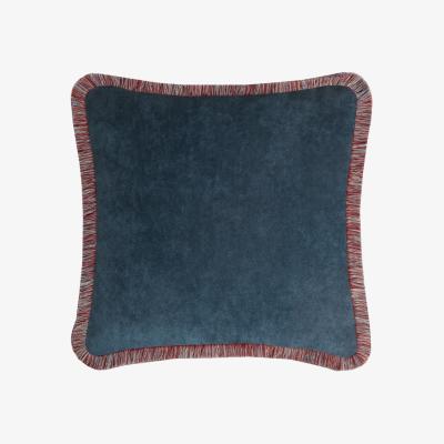 Wolf & Badger Happy Pillow Laos Blue Cushion Lo Decor