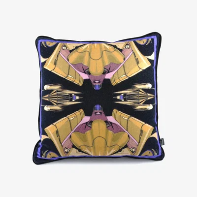 Wolf & Badger Golden Arrow Velvet Cushion David Watson
