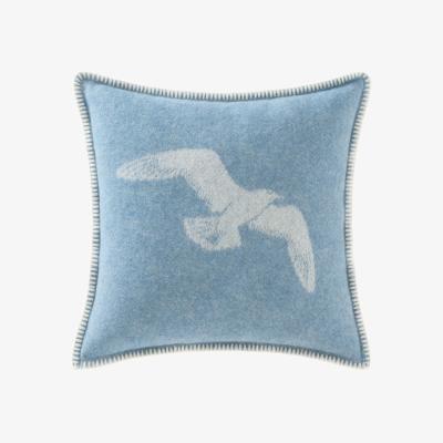 Wolf & Badger Blue / White Seagulls Wool Cushion J. j.textile