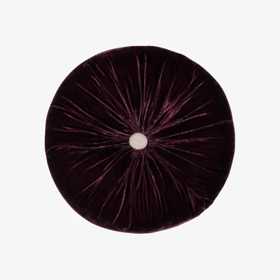 Wolf & Badger Red / Pink / Purple Velvet Cushion - Plum - Medium The Annam House