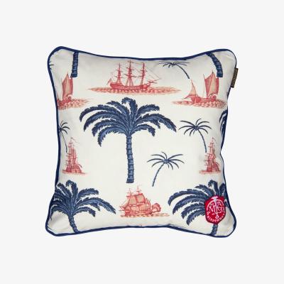 Wolf & Badger Neutrals / Blue / Red Aegean Linen Cushion Mindthegap
