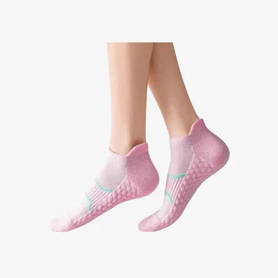 Wolf & Badger Women's Pink / Purple Cushion Support Sport Sock- Pink 3 Pack | One Size | High Heel Jungle by Kathryn Eisman