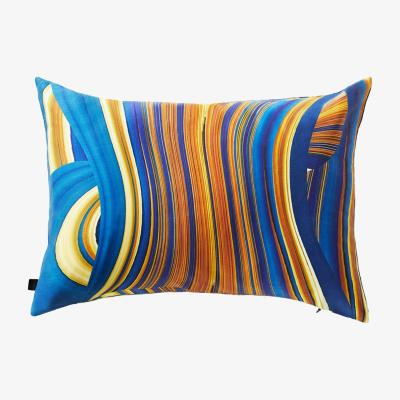 Wolf & Badger London Blue Rectangle Cushion Yen Ting Cho