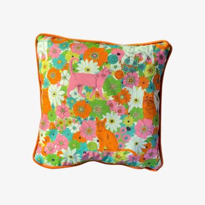 Wolf & Badger Camo Cats Print Cushion The Neighbourhood Threat