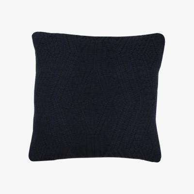 Wolf & Badger Nova Plain Midnight Cushion Ondine Ash