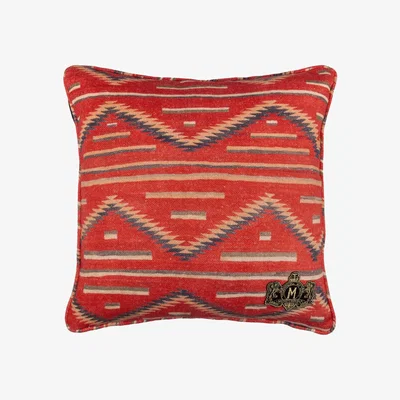 Wolf & Badger Black / Yellow / Orange Eyedazzler Linen Square Cushion By Mindthegap