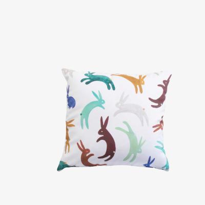Wolf & Badger Rabbits Organic Cotton Cushion Rosanna Corfe