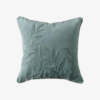 Wolf & Badger Blue Kew Gardens Laurus Cushion Olive 50X50Cm Pure Table Top
