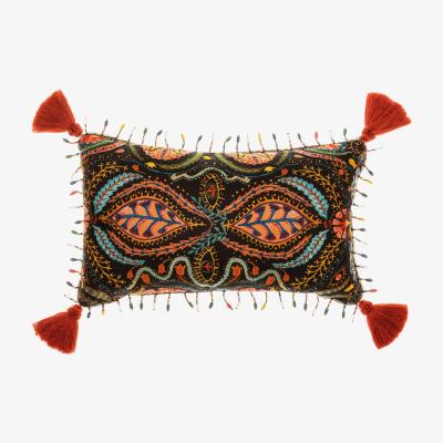 Wolf & Badger Green / Black / Blue Soul Sacrifice Rectangle Cushion By Mindthegap