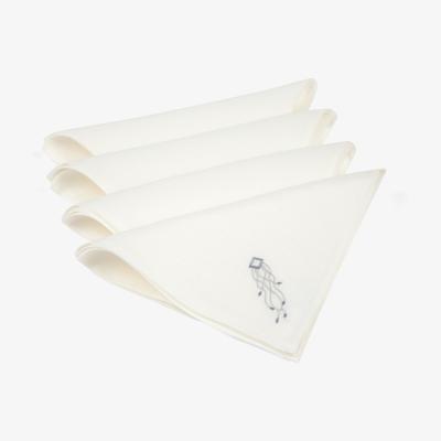 Wolf & Badger White Olog Napkin Irish Linen House