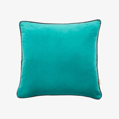 Wolf & Badger Green / Black / Blue Jade Velvet Cushion Susi Bellamy