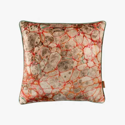 Wolf & Badger Yellow / Orange / Brown Pietra Grigia Velvet Cushion Susi Bellamy
