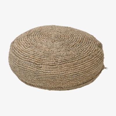 Wolf & Badger Neutrals Seagrass Pouf Floor Cushion Pink Haley