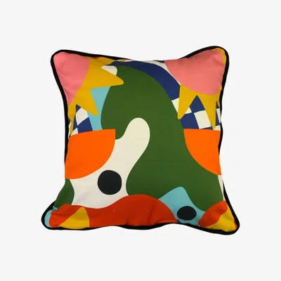 Wolf & Badger Abstract Majorca Cushion One Size The Neighbourhood Threat