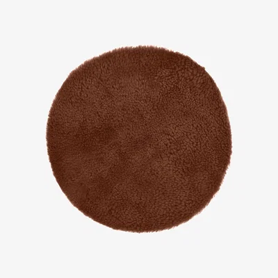 Wolf & Badger Sheepskin Seatpad Swedish Rust Brown Circular Seatpad Owen Barry