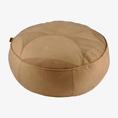 Wolf & Badger Neutrals Lollobrigida Leather Pouf Natural Catwalk Original