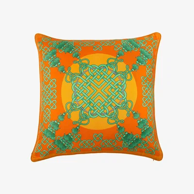 Wolf & Badger Xanadu Jade Silk Cushion Small Bivain