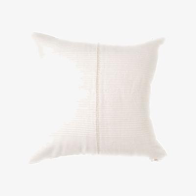 Wolf & Badger White Riviera Hand-Stitch Throw Pillow Natural One Size Acacia Creations
