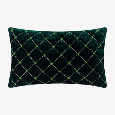 Wolf & Badger Green Holiday Daisy Cushion - Forest The Annam House