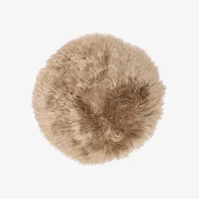 Wolf & Badger Brown Seatpad Circular Taupe Luxe Owen Barry