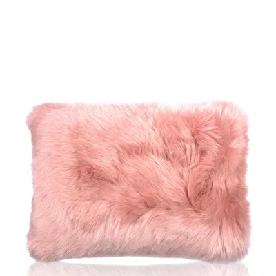 Wolf & Badger Rose Gold Sheepskin Pillow 50X35Cm Rose Pink Owen Barry