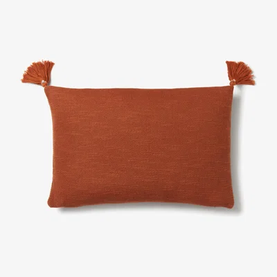 Wolf & Badger Brown Emin Cotton Cushion -Tobacco Luks Linen