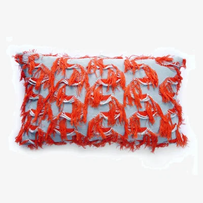 Wolf & Badger The Venus From The Water Pillow - Big - Stone Grey & Coral Red Ccy Currency