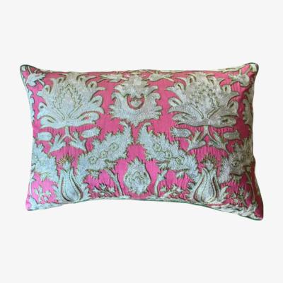 Wolf & Badger Pink / Purple Suzani & Ikat Cushion Punica
