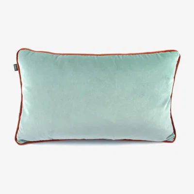 Wolf & Badger Red & Blue Ii Velvet Cushion David Watson
