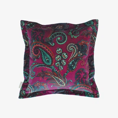 Wolf & Badger Red / Green Sassani Gaea Cushion Wildmore
