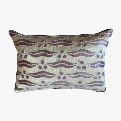 Wolf & Badger Pink / Purple Mauve 'Lip' Suzani Cushion Punica