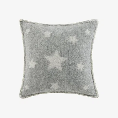 Wolf & Badger Grey / Neutrals / White Grey Stars Wool Cushion J. j.textile