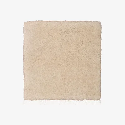 Wolf & Badger Neutrals Sheepskin Curly Seatpad Square Cream Owen Barry
