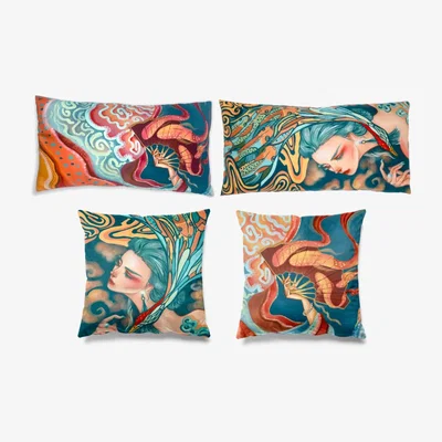 Wolf & Badger Silk Cushion Family Bundle Sukiw Design