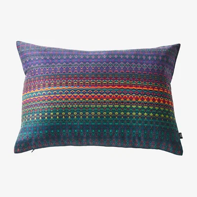 Wolf & Badger Peacock Rectangle Cushion Yen Ting Cho