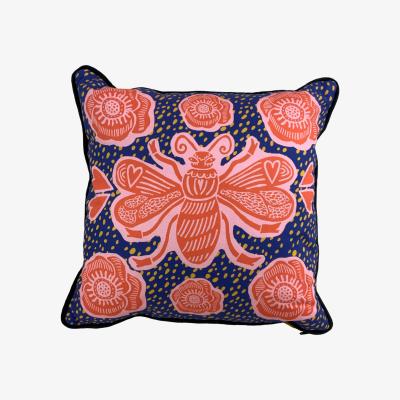 Wolf & Badger Bee Cushion - Blue One Size The Neighbourhood Threat