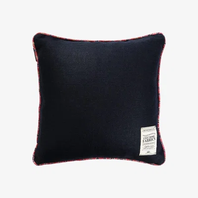 Wolf & Badger Green / Black / Yellow Anthracite Linen Cushion By Mindthegap