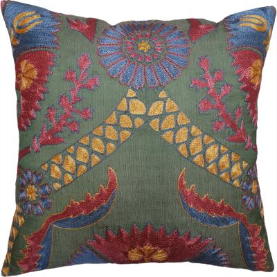 Wolf & Badger Sage Green Suzani Cushion Punica