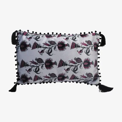 Wolf & Badger Grey Highland Thistle Contemporary Rectangle Cushion Laura B Interiors