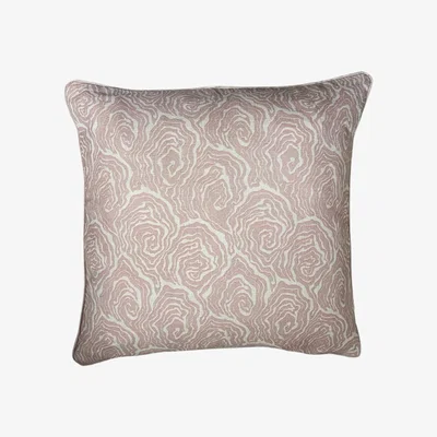 Wolf & Badger Pink / Purple / Neutrals Oysters Cushion In Venus Pink Print~Sisters